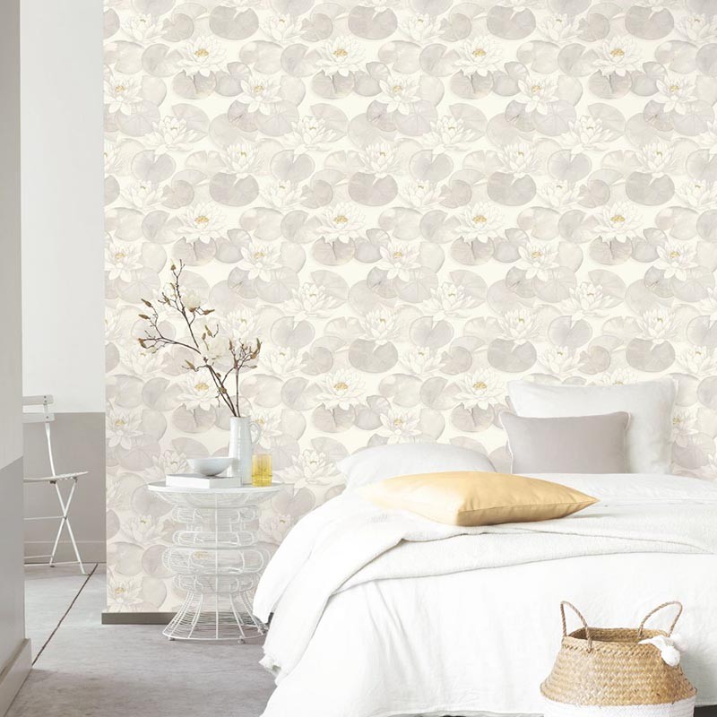 Papel pintado de flores de seda para paredes de dormitorio papel