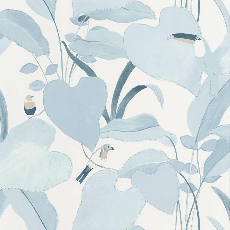 Papel pintado pdwall Botanica Wallpaper Hojas y Pájaros 01101426215